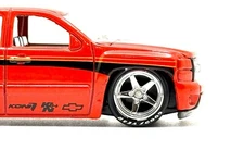 5x PACK Deep Dish Chrome Wheels FITS 07 SILVERADO Lettered Rubber Tire for 1/64