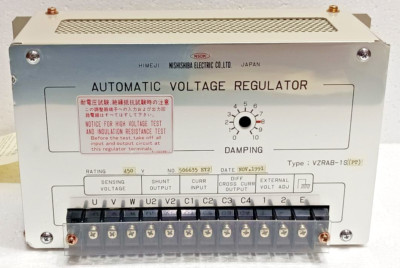 NISHISHIBA ELECTRIC AUTOMATIC VOLTAGE REGULATOR TYPE : VZRAB-1S(PT) NEW