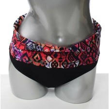 Profile by Gottex Womens 8 Swim Bottom Scoop Black Chic Bikini Black/Pink Multi