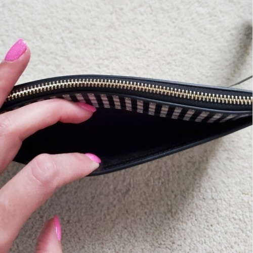 NWT Kate Spade Medium L-Zip Wristlet in Jazzy Gingham Black - Picture 10 of 13