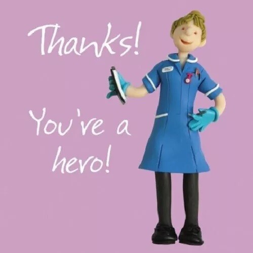 Thanks Nurse Holy Mackerel card you're a hero