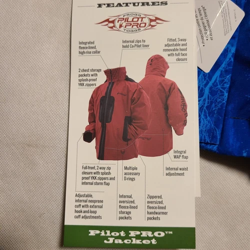 Limited Edition Frogg Toggs Pilot PRO Jacket  Sz M Realtree  Fishing Dark Blue  image 17