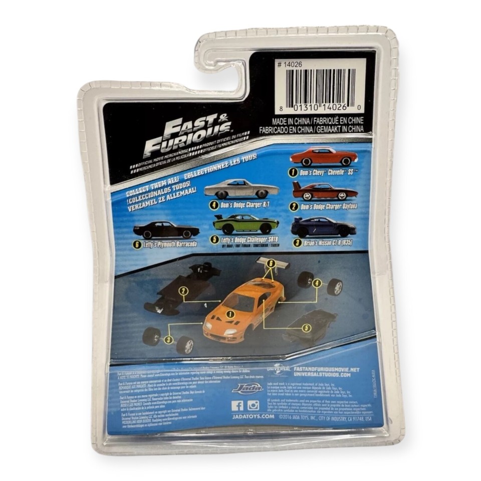 JADA TOYS Fast & Furious Brian's Nissan GT-R (R35) Blue Build N ...