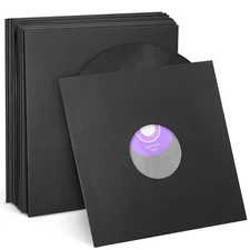 Facmogu 20Pcs 7In Vinyl Record Paper & Poly Inner Sleeves, 110Gsm Medi