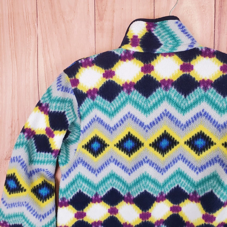 Patagonia Synchilla Fleece Sz S Sweater Sweatshirt Aztec Geometric Snap T - Image 4 of 4