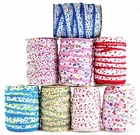 LACE EDGE/CROCHET/PICOT EDGE FLORAL BIAS BINDING 100% COTTON 14mm DOUBLE FOLD