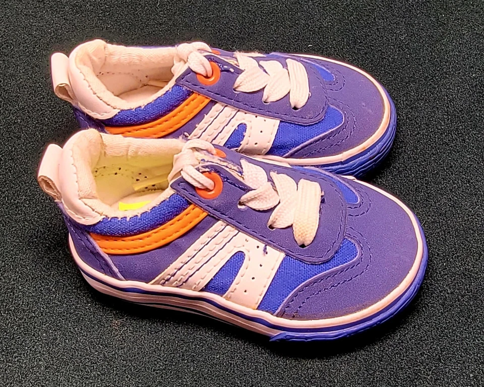 Koala Kids Toddler Boys Shoes Size 2 Blue White Orange Casual Everyday Sneakers - Image 2 of 4
