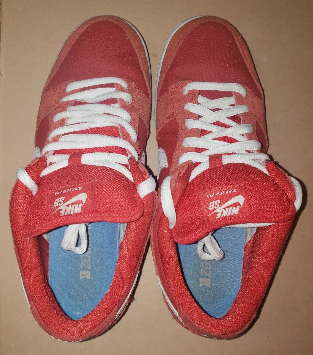 Nike SB Dunk Low Pro CHALLENGE RED/WHITE UNIVERSITY Men\'s Size 11 Good Condition Nike SB Dunk Low Pro CHALLENGE RED/WHITE UNIVERSITY Men main image 3