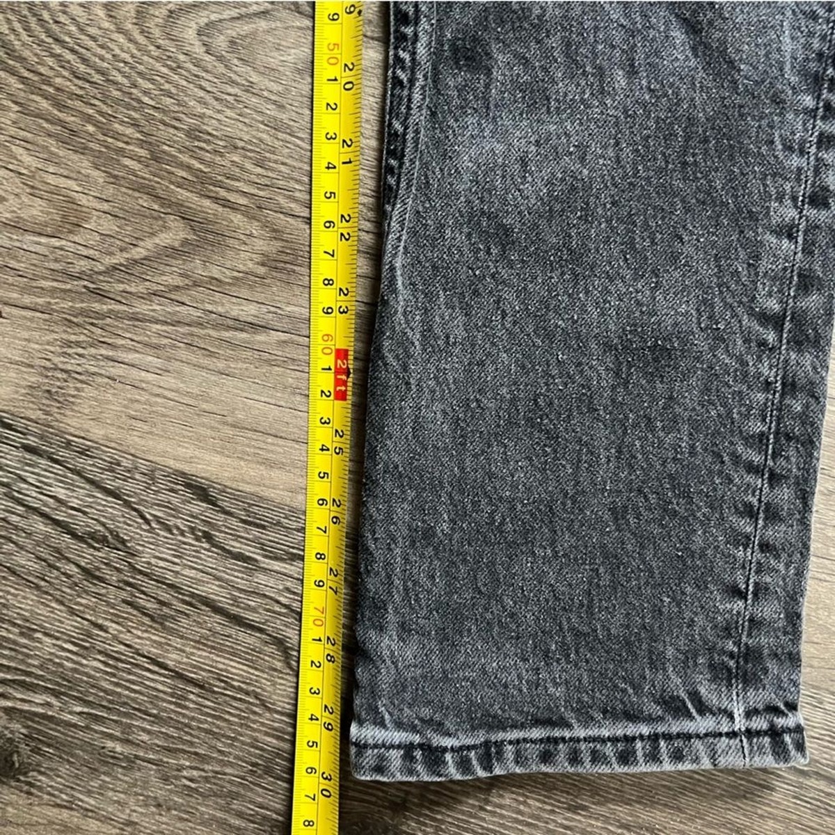 Reformation Liza High Straight Button Fly Jeans Yuma Washed Black