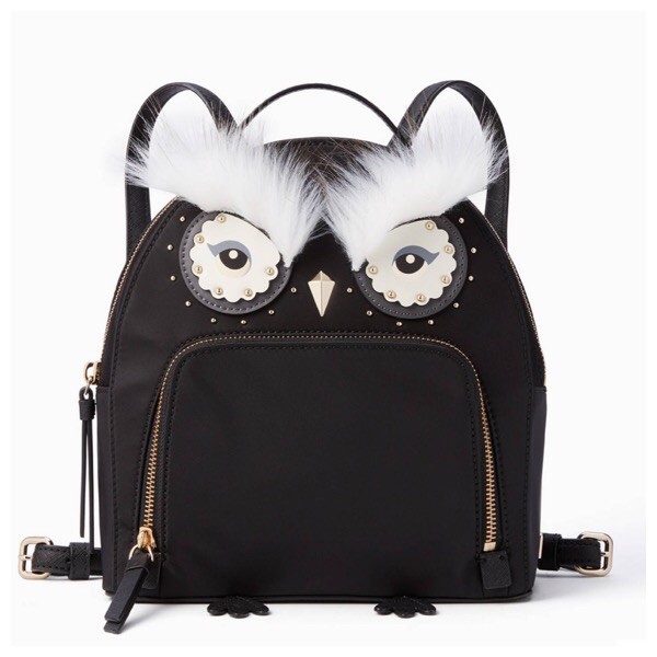 Kate Spade Star Bright Owl Tomi Backpack Bag Black WKRU5690  display picture 3