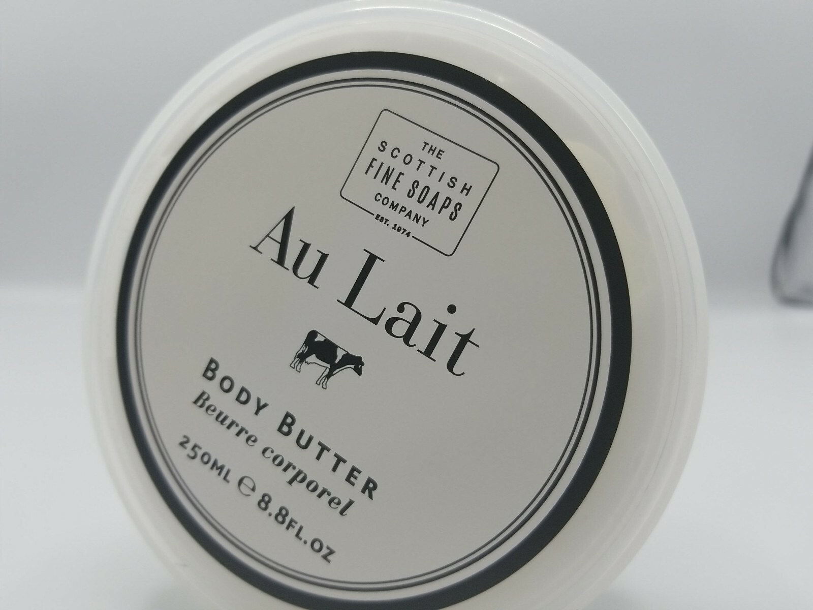 Scottish Fine Soaps Au Lait Body Butter Glass Jar 8.8oz Body Butter