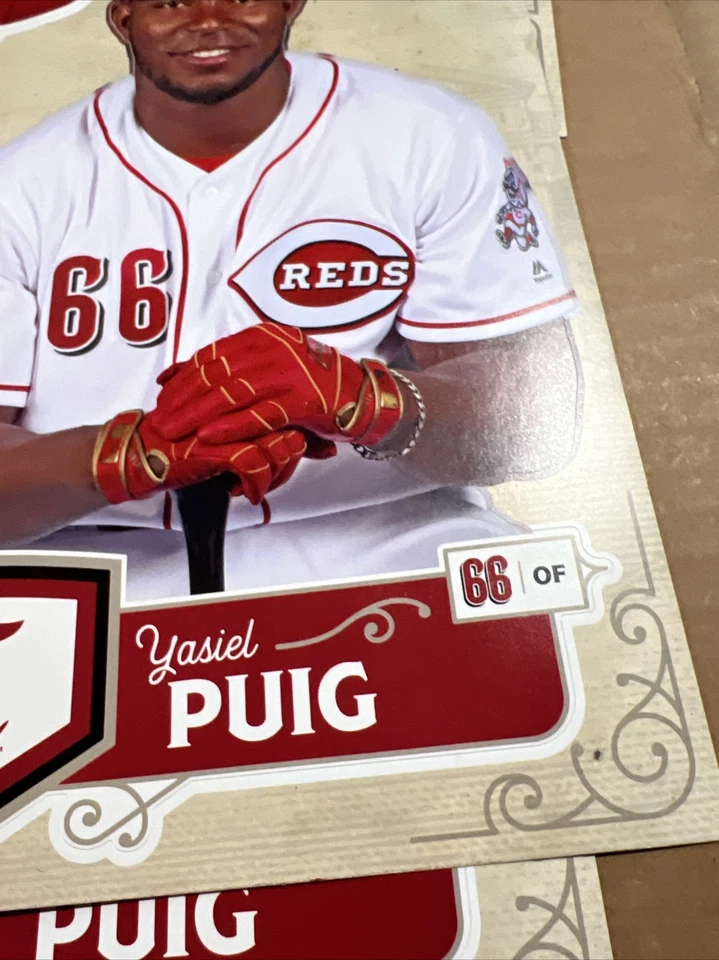 Yasiel Puig #66 FATHEAD Stickers/Decals-3 Decals Per Sheet-11 Sheets Total-Reds - Image 4 of 4