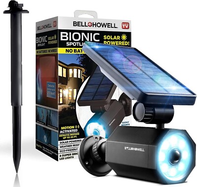 Bell Howell Bionic Spotlight Deluxe LED Solar Lights Solar-Powered Spot Light ?