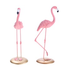 2pcs Home Decor Art Crafts Figure Resin Pink Flamingo Sculpture/Statue/Figurine