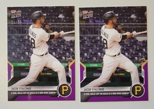 ONE 2021 Topps NOW 218 Jacob Stallings Pittsburgh Pirates Purple Parallel #/25