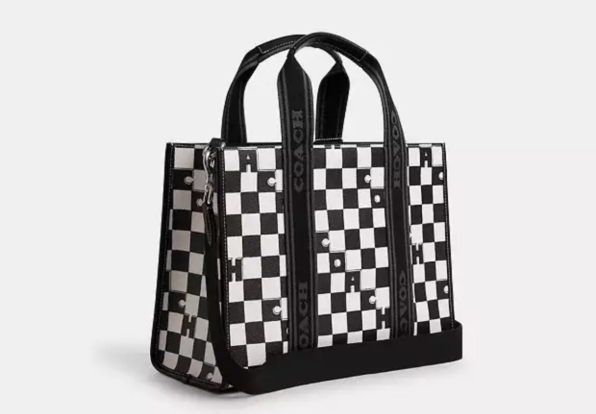 NWT Coach Smith Tote With Checkerboard Print CR101 Chalk NWT Coach Smith Tote With Checkerboard Print CR101 Chalk