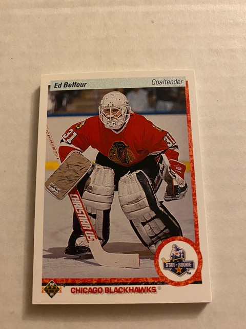 Ed Belfour 1990 91 Upperdeck Chicago Blackhawks Rookie Card 55 EBay