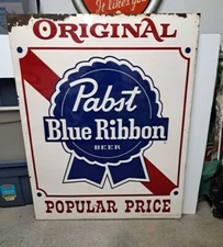 vintage pabst blue ribbon beer sign