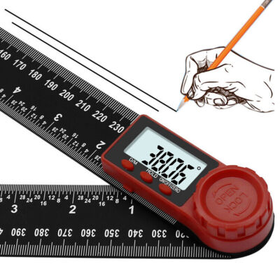 12'' 200/300mm 180/360 Grad Digitales LCD Digital Protractor Angle Finder Ruler
