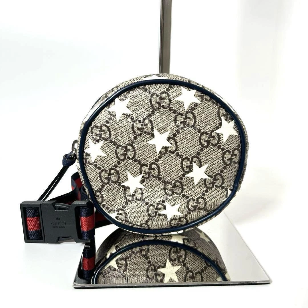 [Rare] GUCCI GG Mini Pochette Taille Ronde Sherry Line Star