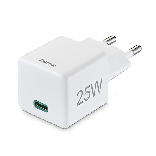 Hama Caricatore Rapido, USB-C, PD/Qualcomm®, Mini Charger, 25 W, Bianco