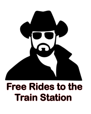 #ad Rip from Yellowstone FREE rides to train station Vinyl Decal $4.50