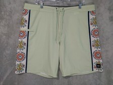 Vans Shorts Mens 38 Green Sidelines Swim Trunks Board Surf Skate Pocket