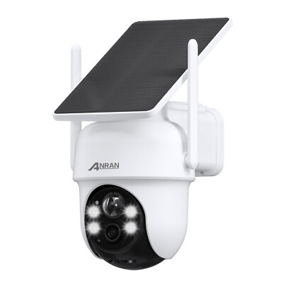 ANRAN Solar Battery Security Camera System Wireless Waterproof Wifi PTZ 4MP Talk