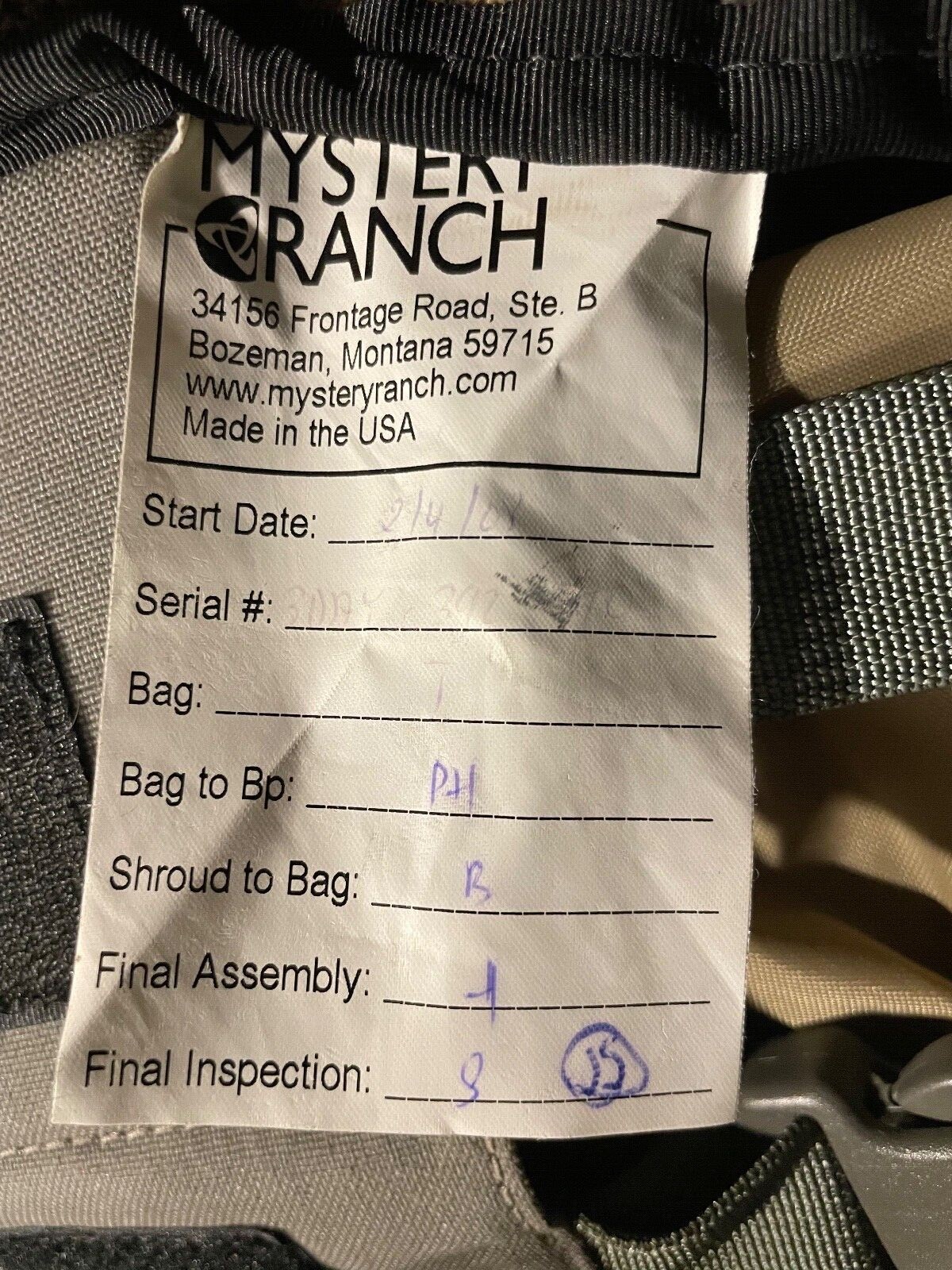 MYSTERY RANCH 3 DAY ASSAULT PACK Foliage Green used, great