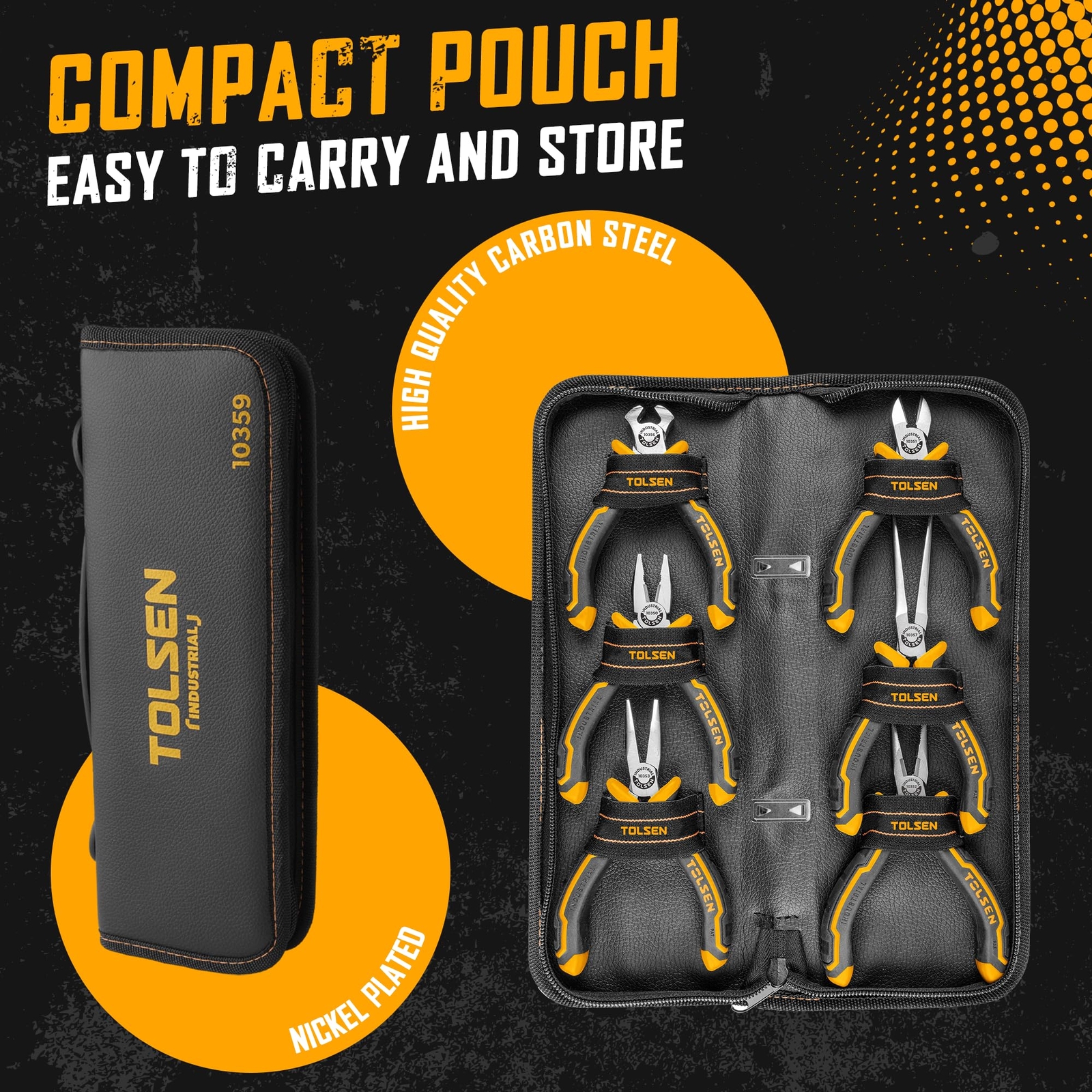 6piece Mini Pliers Set Needle Nose Diagonal Long Nose Bent Nose End Cutting And 