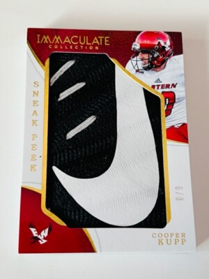 Cooper Kupp Rookie RC Sneak Peek NIKE SWOOSH worn shoe 2017 Immaculate /8 patch