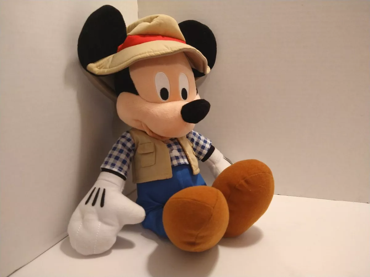 Disney Parks Mickey Mouse Fisherman Fishing Camper Outfit Hat Plush 15