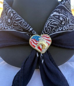 Western Decor Cowgirl/Cowboy Concho Scarf/Bandana Slide 1 1/2" (scarf not Incl.)