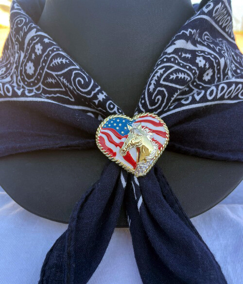 Western Decor Cowgirl/Cowboy Concho Scarf/Bandana Slide 1 1/2" (scarf not Incl.)