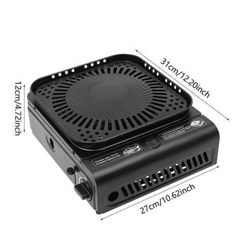 Tragbarer Campinggrill Gaskocher Tischplatte Campinggrill Kocher mit Koffer 2,3 kW USA - Bild 6 von 20
