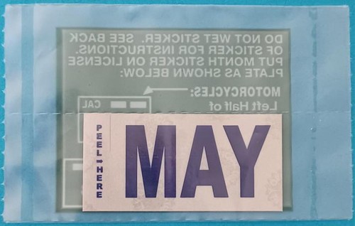 California DMV Month stickers - Picture 6 of 13