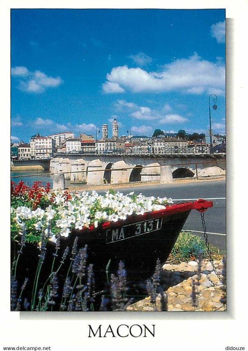 Postcard - 71 - Macon - Le pont de Saint Laurent - Flowers - CPM - See scan