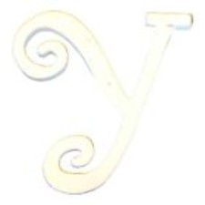 27737 - Elegant High-Quality White Wood Letter Y Wall Decor for Modern Interiors
