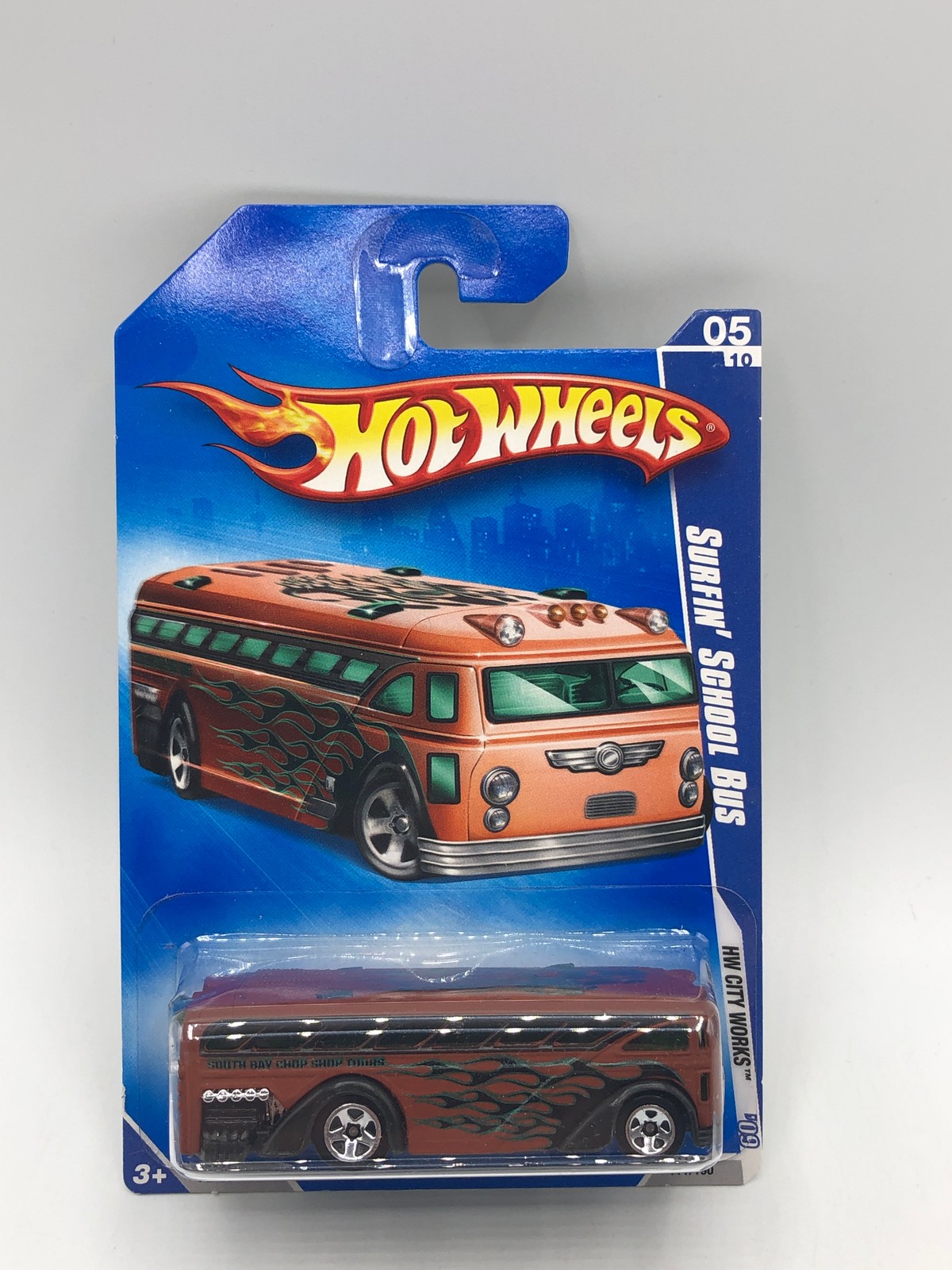 Hot Wheels 2009-111 Brown HW City Works '09 Surfin' School Bus 1:64 Scale