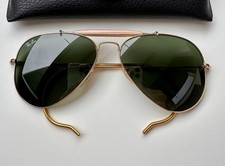 Ray Ban RB3030 Outdoorsman L0216 Gold G15 58-14 Aviator Near Mint With Case