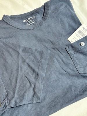 New Todd Snyder Men's Short Sleeve T-Shirt Navy Blue Pocket Tee Size Small