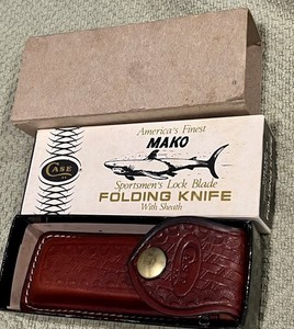 CASE XX USA P158-LSSP MAKO SHARK LOCKBACK KNIFE 2 Dot W Sheath/Box