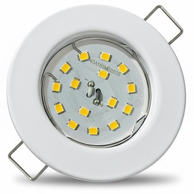 LED Einbauspot Tom 5W 3-Stufen dimmbar 230V flach 28mm Ø81 Loch 55 65 Bohrlöcher