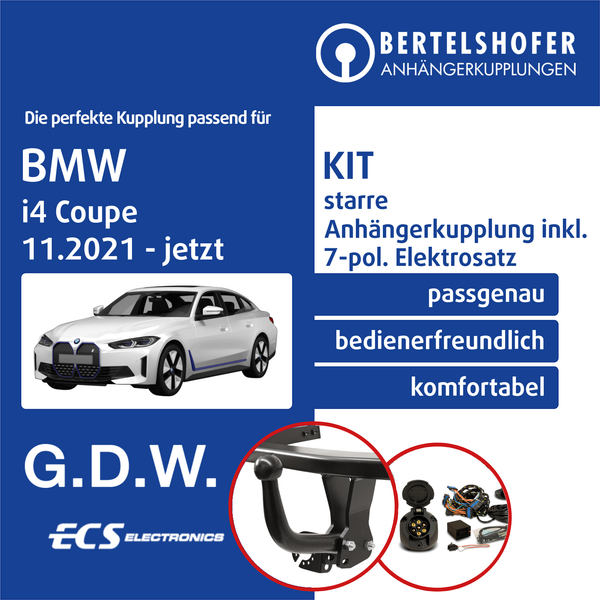 FüR Bmw I4 Coupe Typ G26 11.2021-Jetzt Ahk Starr +7Pol Spezifisch E-Satz Top-image
