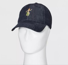 Hula Denim Goodfellow  Co. Baseball Cap Unisex Blue OS Adjustable Embroidered