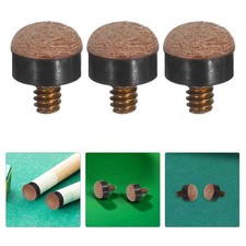 10 Pcs Replacement Pool Cue Tips Screw On 11 mm Billiard Snooker Kit