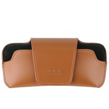 Sunglass Holder for Car Visor, Car Sunglasses Holder Leather, Eyeglasses Brown