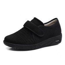 ZGDG Diabetic Shoes Wide Width Women Black Walking Shoes