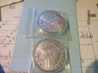 2-1oz .999 fine silver incuse Indian rounds in capsule