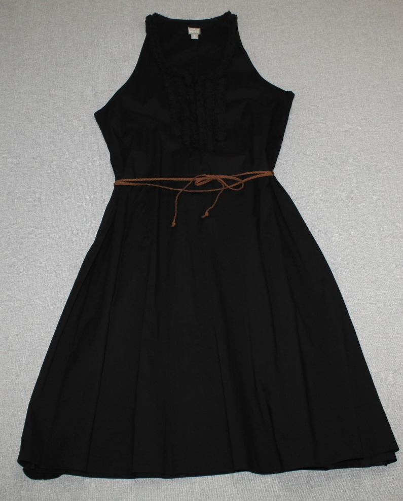 Converse All Star Womens Sleeveless Dress Size Large V-Neck Ruffle Accents  Lined